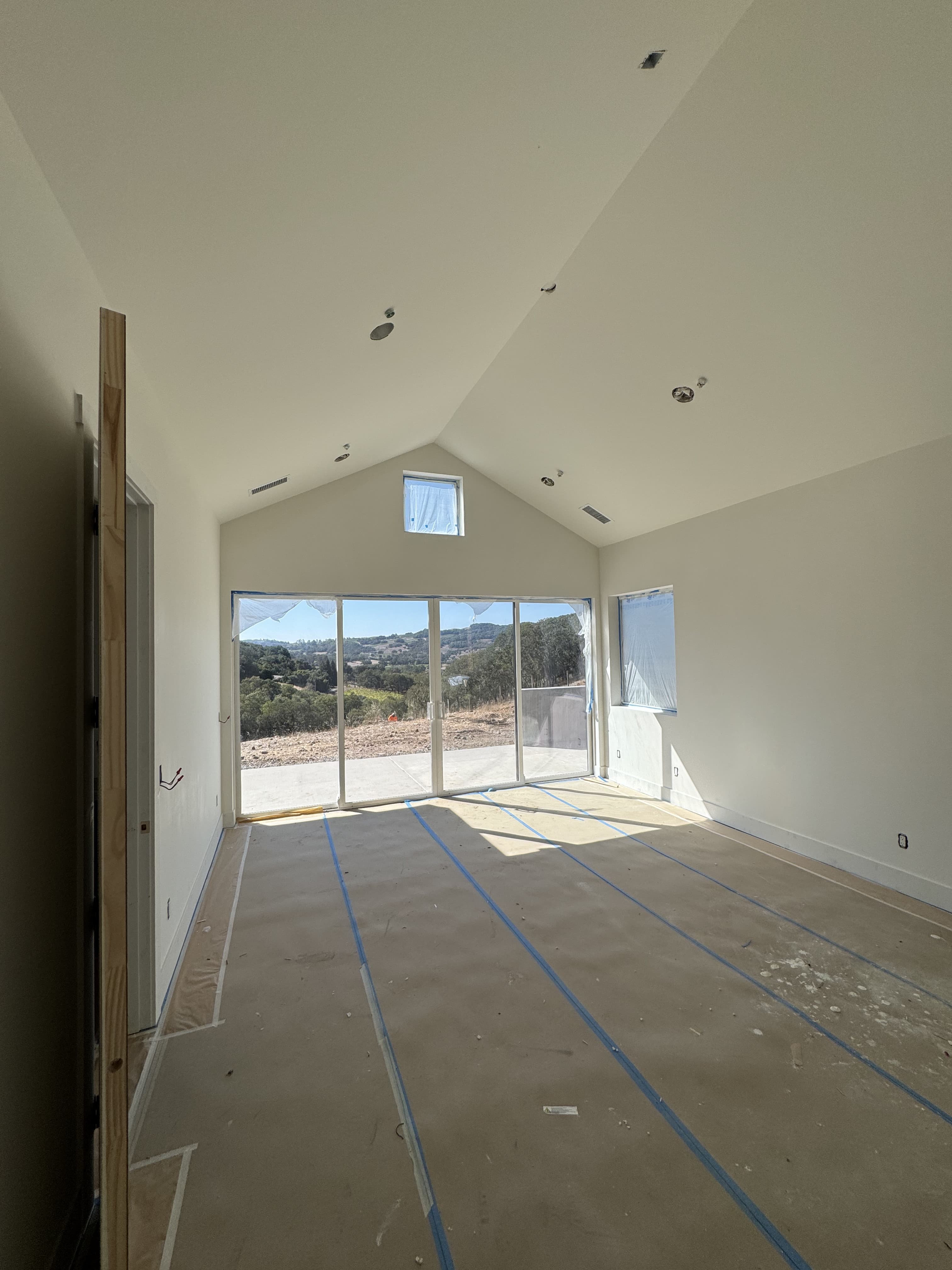 Bright new home addition with vaulted ceiling